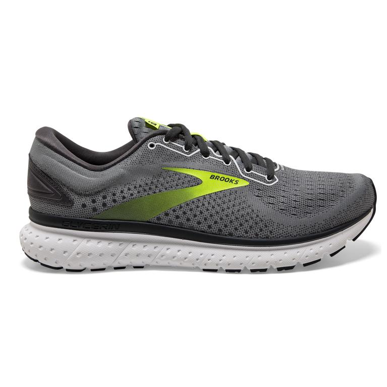 Brooks Men's GLYCERIN 18 Road Running Shoes - Primer Grey/Ebony/Nightlife - Canada (WLMEA-4827)